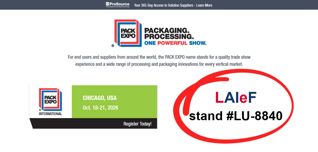 LAIeF sera à PACK EXPO International 2026 à Chicago 